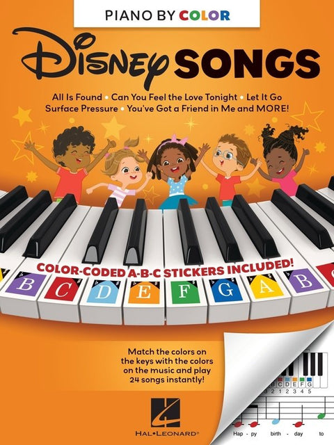 PIANO BY COLOR DISNEY SONGS