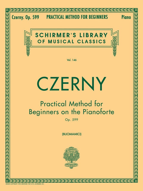 CZERNY - PRACTICAL METHOD OP 599 PIANO