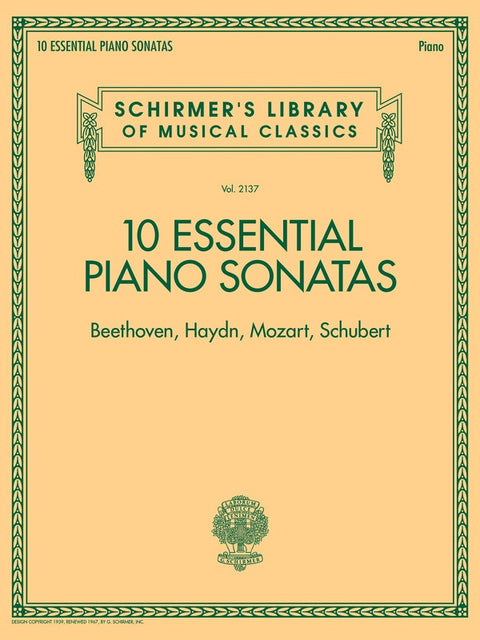10 ESSENTIAL PIANO SONATAS