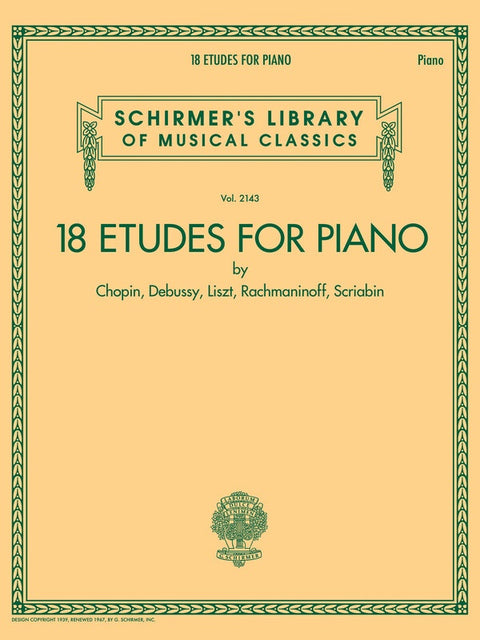 18 ETUDES FOR PIANO