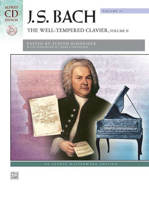 BACH - THE WELL TEMPERED CLAVIER VOL 2 BK/CD