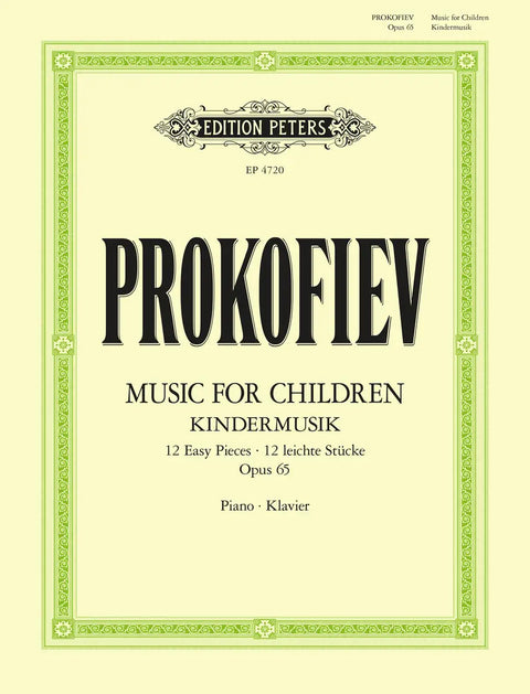 PROKOFIEFF - MUSIC FOR CHILDREN 12 EASY PIECES OP 65
