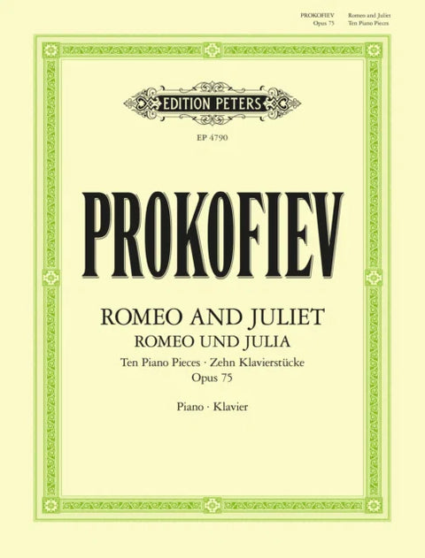 PROKOFIEFF - ROMEO AND JULIET 10 PIANO PIECES OP 75