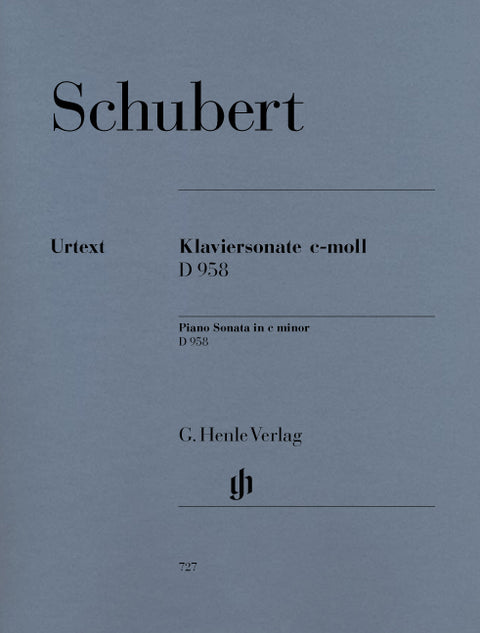 SCHUBERT - PIANO SONATA C MINOR D 958