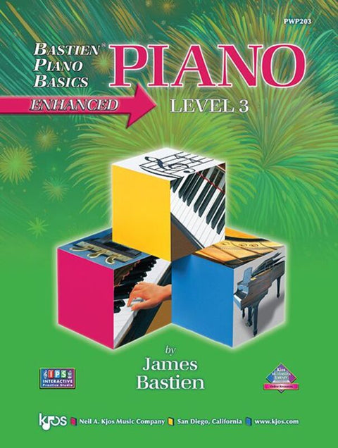 BASTIEN PIANO BASICS ENHANCED PIANO LEVEL 3 BK/OLM