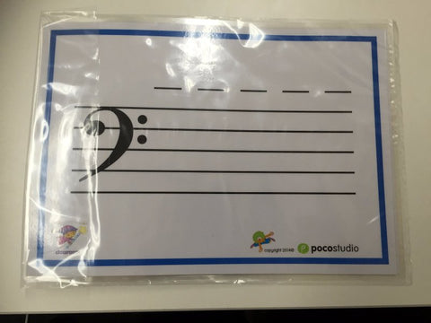 POCO MUSIC STAVE WIPE OFF SET